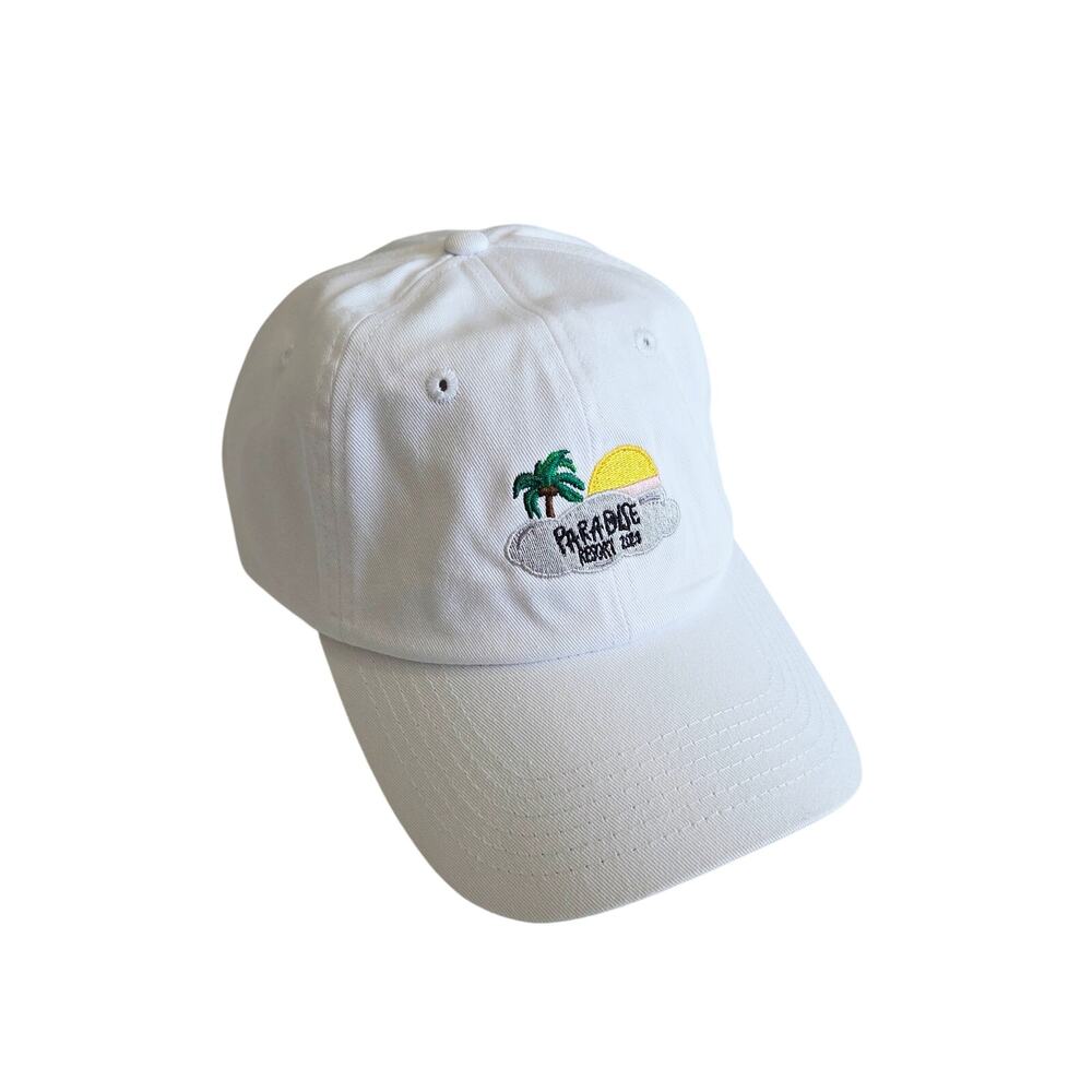 New Boutine Los Angeles White Hat Paradise Resort Embroidered Beach Cap OS